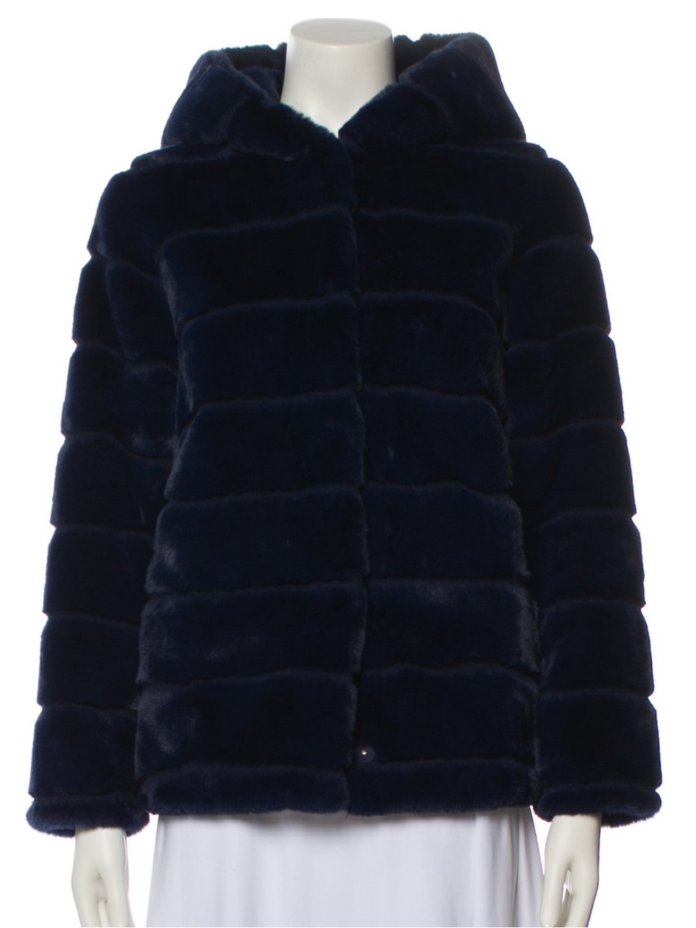 Apparis Goldie Faux Fur Hooded Jacket Blue